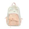 Schoolbag new polka dot backpack niche bow large capacity commuter bag sweet versatile light cute leisure bag