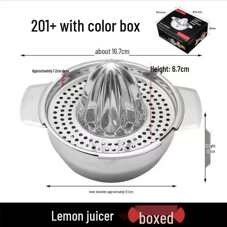 304 Stainless Steel Manual Juicer for Oranges and Lemons - Thickened Design