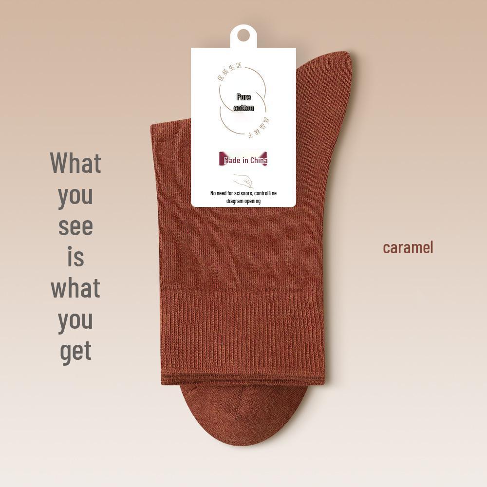 Damskie skarpety bawełniane do połowy łydki 2025 - Odprowadzające pot, oddychające, antybakteryjne i ciepłe na jesień/zimę.