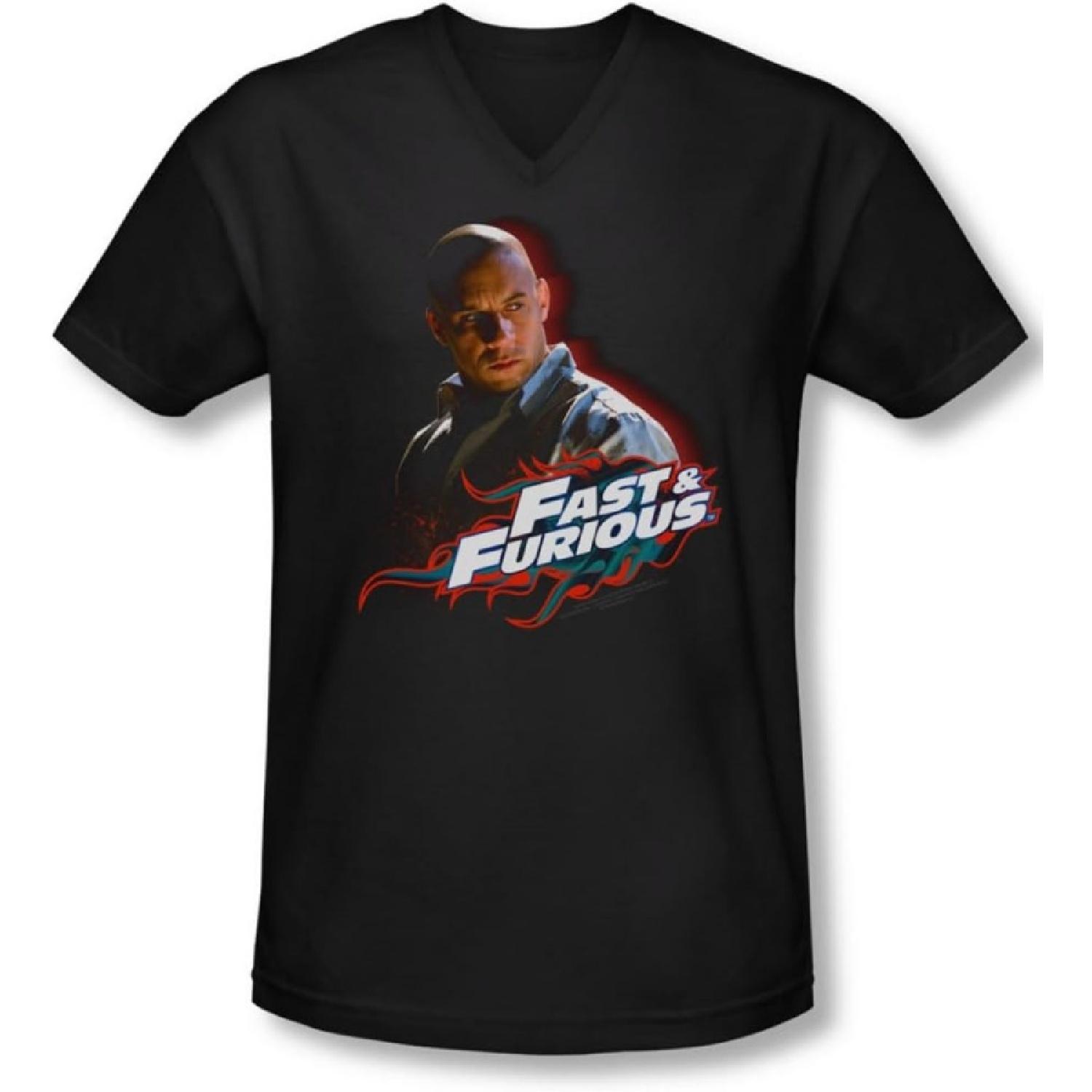 Fast & Furious - Mens Toretto V-Neck T-Shirt, Medium, Black XXXXXL разноцветный