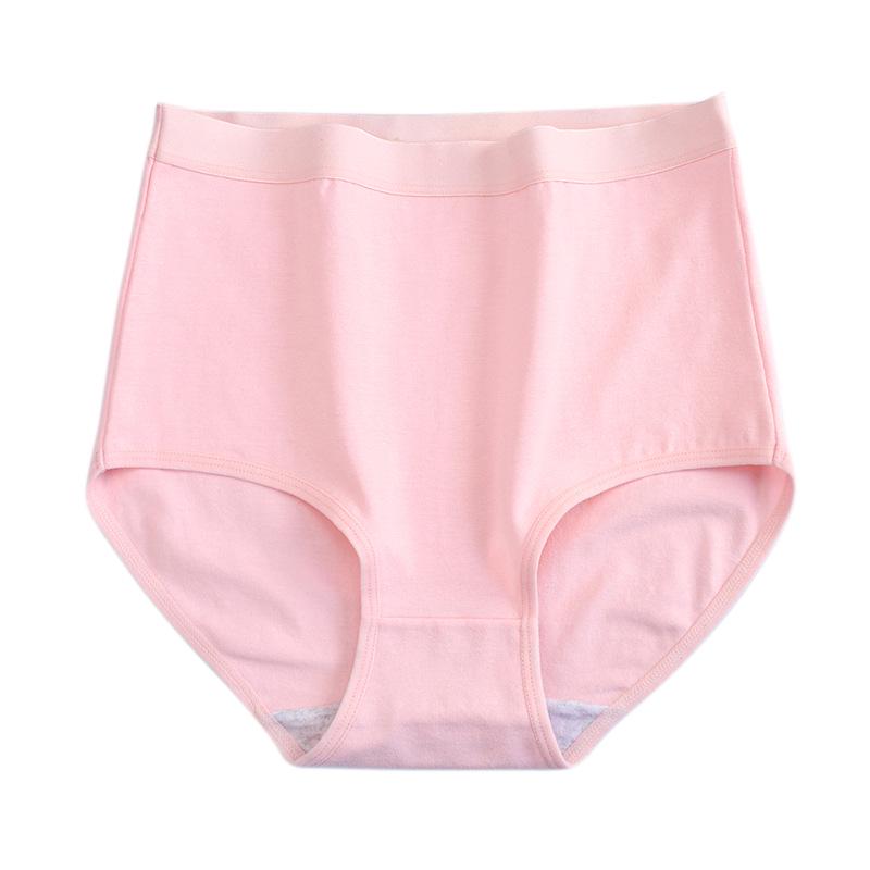 Plus Size Women's 200 Jin High Waist Breathable Cotton Panties - Abdomen Control & Hip Lift for Middle-Aged and Elderly