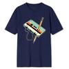 Men Short Sleeve Cassette Tape Pencil 1980s Retro Vintage Throwback Music T-Shirt Women Clothing Vintage T Shirt Camisetas