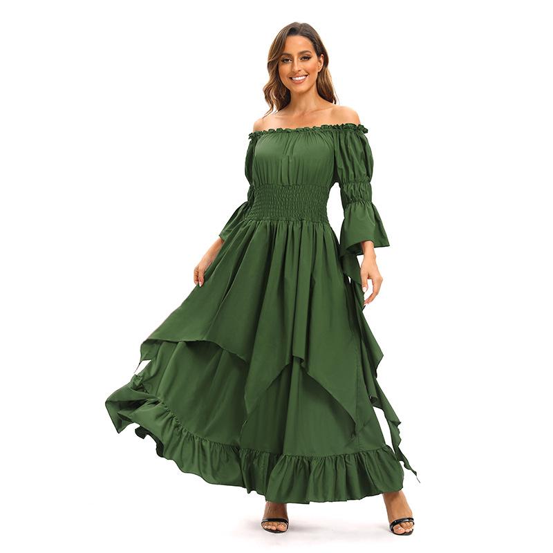 New Adult Damen Hofkleid Mittelalterliches Kostüm Party Ball Bühnenauftrittskostüm Damenbekleidung