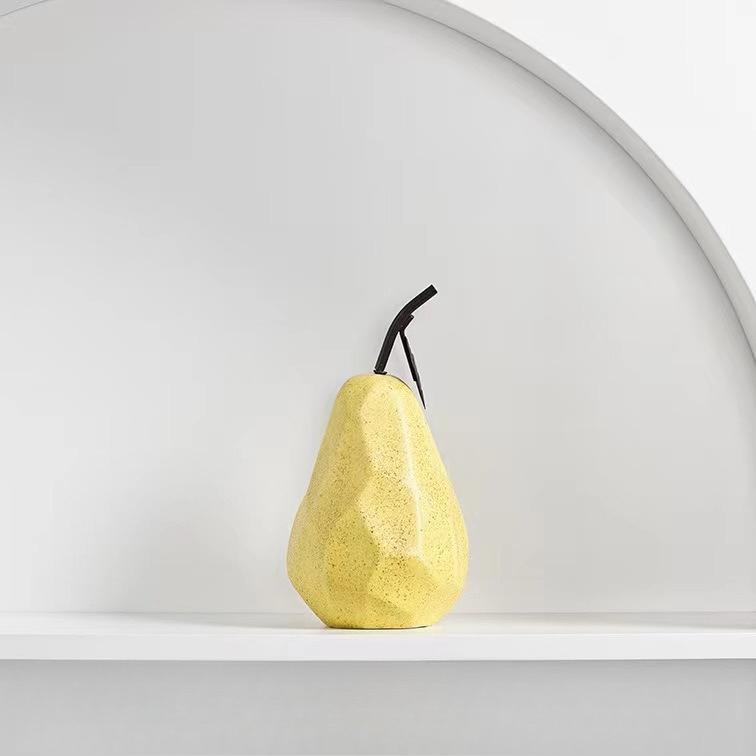 Ceramic apple pear ins wabi sabi style decoration simple living room TV cabinet home decoration fruit decoration