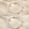 2 Stück Dezente Eleganz Damen Armband 4 Formen von Imitationsperlen Lässige Strandurlaub Handgelenk Accessoires Freundschaftsschmuck