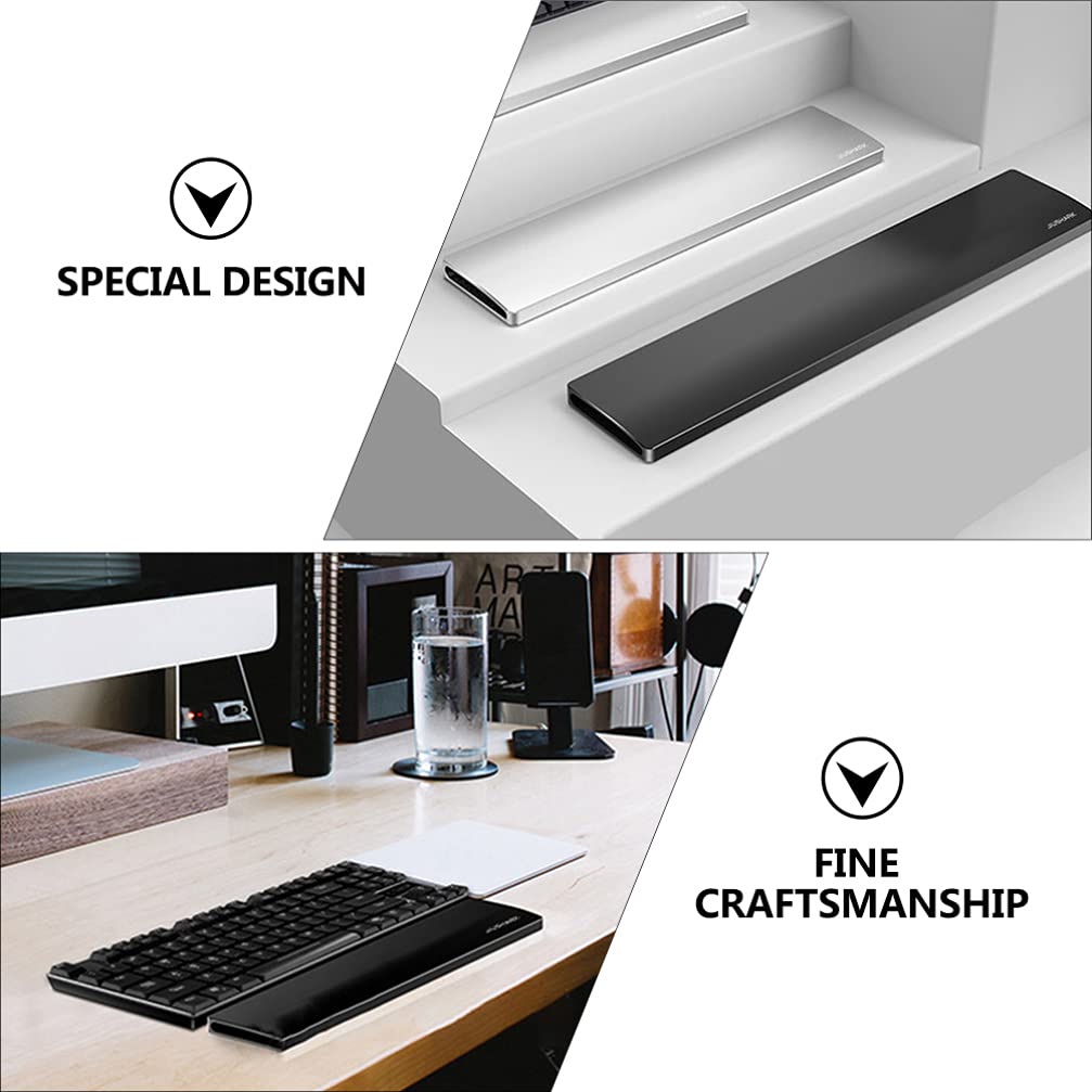 NUOLUX Wrist Rest Armrest Palm Rest Wrist Rest Metal Hand Rest Stylish Ergonomic Design Arm Rest 87 Keys Wrist Rest for Keyboard Aluminum Alloy Hollow