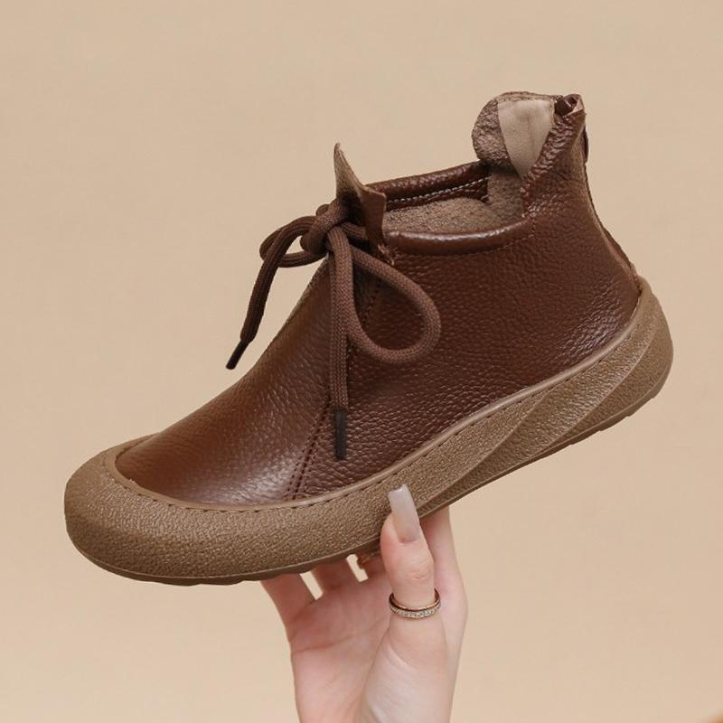 

Модная осенне-зимняя обувь из натуральной кожи женские ботильоны мягкие ретро брендовые женские модные ботинки большого размера 41 D598 41 коричневый