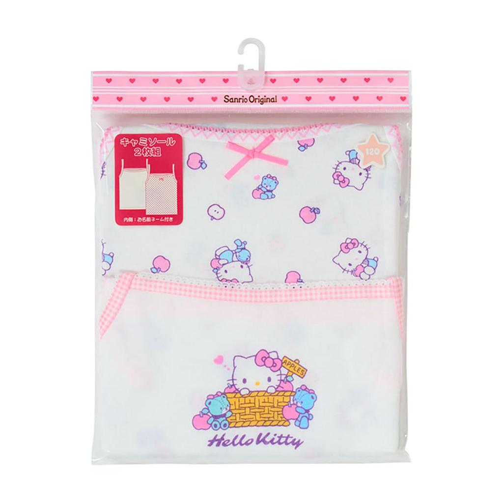 Sanrio Camisole Set of Hello with Name Tags Kids' 2, Kitty, 110cm, 100% Cotton, (Product Number 152145)