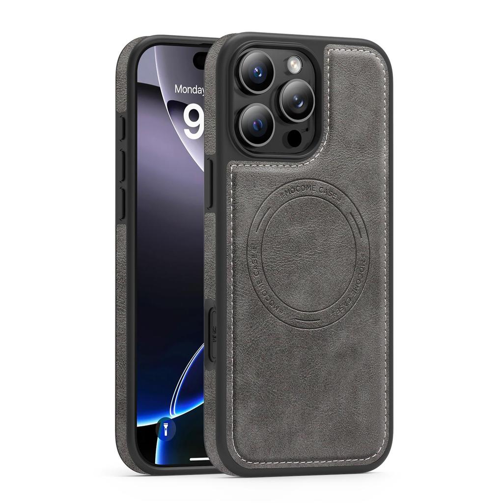 Luxury Cow Leather Magnetic Bumper Phone Case For iPhone 17 Air 16 PM 15 Pro Max Samsung S25 S24 S23 Ultra Google Pixel 10 Anti Shock Protective Cover