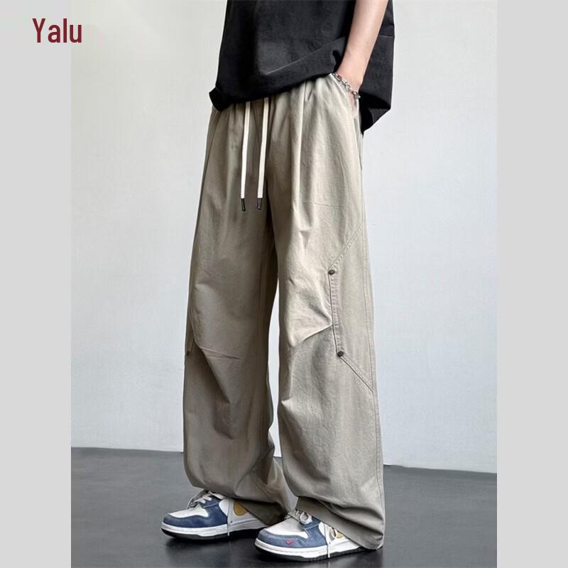 Yalook Men's American Patchwork Cotton Cargo Pants