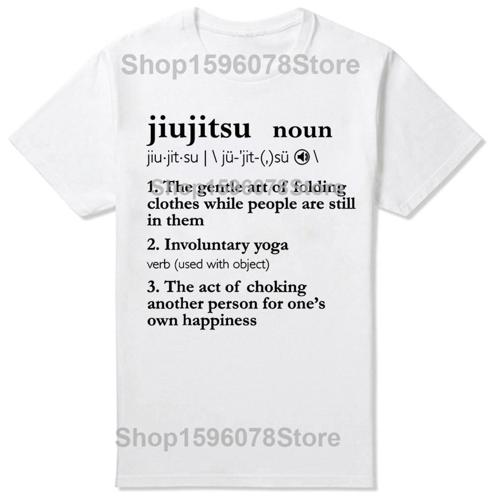 Brazylijskie Jiu Jitsu Zabawne Graficzne Koszulki BJJ Męskie Damskie Modne Codzienne Luźna Koszulka 100% Bawełna Luźna Koszulka Oversize