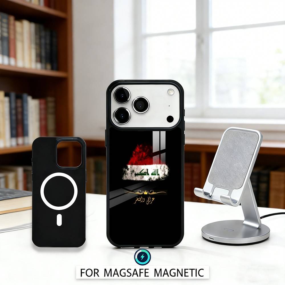 

N-Nation Iraq Flag Phone Case For iPhone 17,16,15,14,13,12,Pro,Max For Magsafe Magnetic Wireless Charging iPhone17Pro