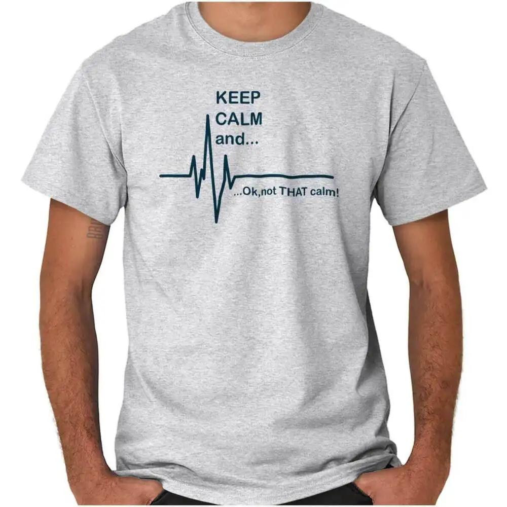 Keep Calm Funny Doctor Nurse Heartbeat Medic TShirt 100 Cotton ONeck Summer Short Sleeve Casual Unisex Tshirt Size S3XL