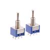 1Pc Mini Toggle Switch 3 Position 2 Position 3-Pin 6-Pin On Off On Dpdt Dpst 6A 125Vac 3A 250Vac Latching Flat Handle For Car