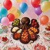 Octopus Charcuterie Fruit Snack Platter Wooden Food-grade Safe Octopuss Charcuteries Platter Food Snacks Display Tray Easy Clean