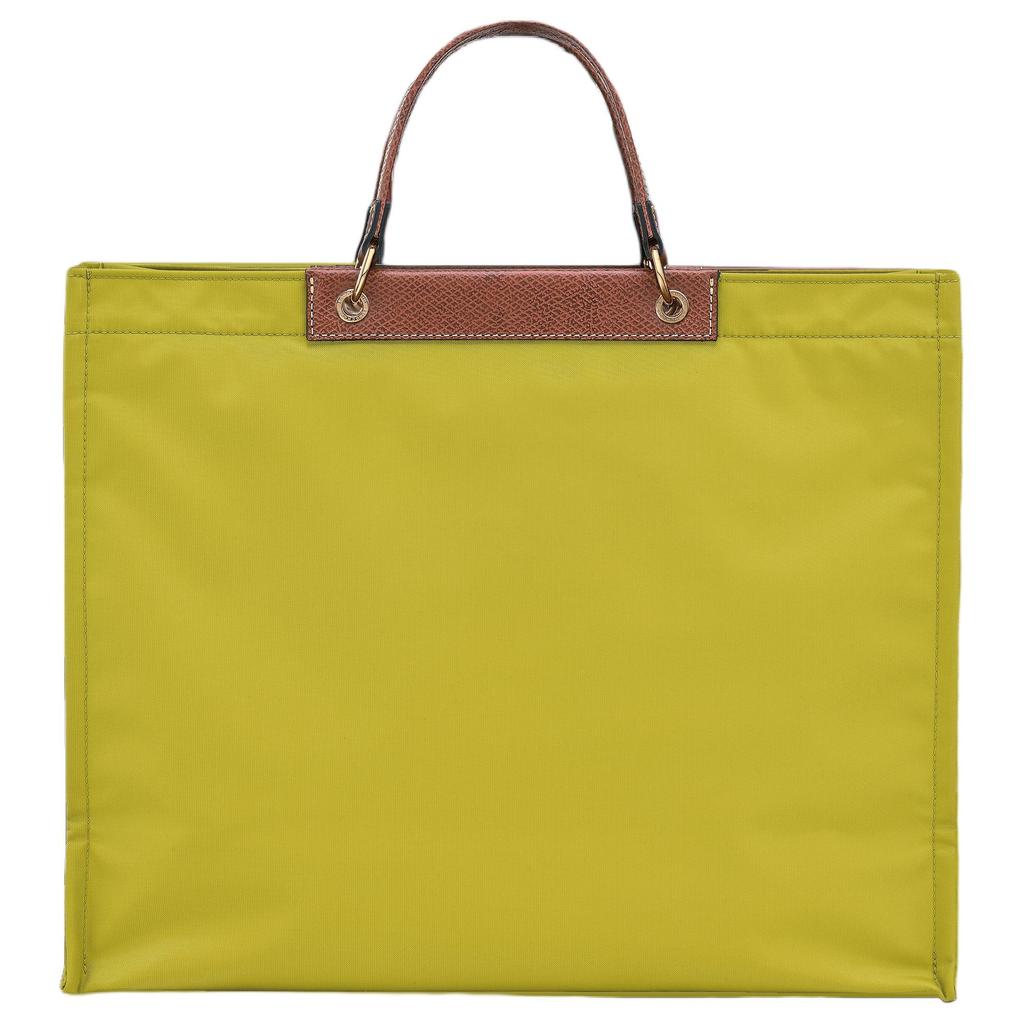 Longchamp Leather Trimmed Embossed Logo Nylon Tote Bag Women Tote Kiwi-Green 10306HGH036