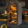 DIY Book Nook Kit Wooden Doll House Handmade 3D Puzzle Assembly Model Bookshelf Insert Decoration Dollhouse For Christmas Gift
