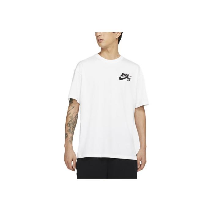 

Свободная трикотажная спортивная футболка с короткими рукавами Nike SB Skateboarding, мужские топы белого цвета DC7818-100 XXL