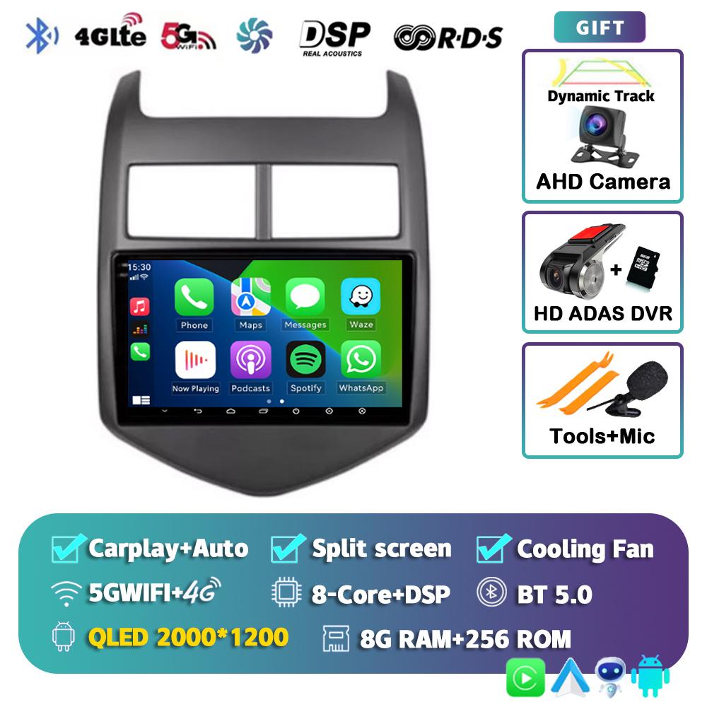 Android 14 Carplay Auto WIFI+4G Car Radio For Chevrolet Aveo 2 Sonic T300 2011-2015 Multimedia GPS Player Stereo 2din Head Unit