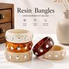 Hot Sale Smudge Resin Bracelet Personality Niche Design Exaggerated Punk Jewelry Premium Jewelry