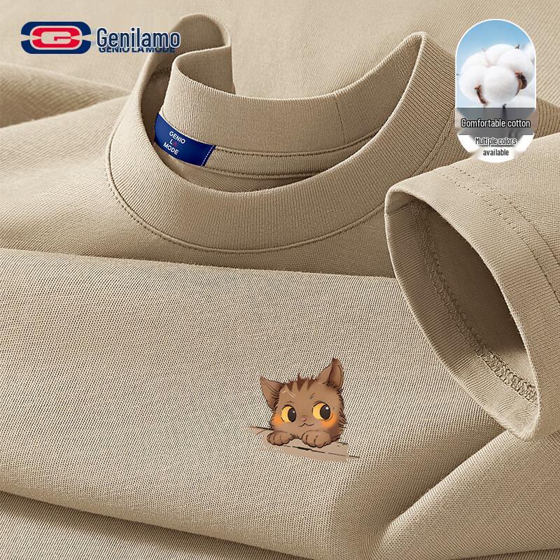 GENIOLAMODE Men s Heavy Cotton Long Sleeve T-Shirt XL