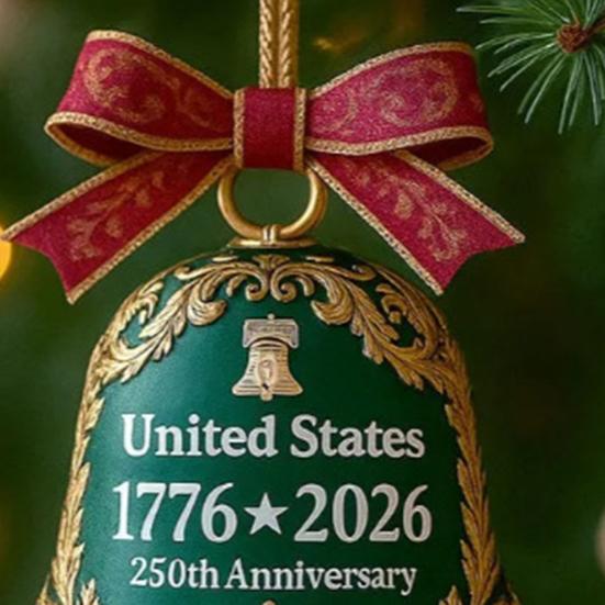 USA 250-årsjubileum Klokke Ornament Minne Dørklokke Juletrepynt Patriotisk Suvenir Gaver til Samlere