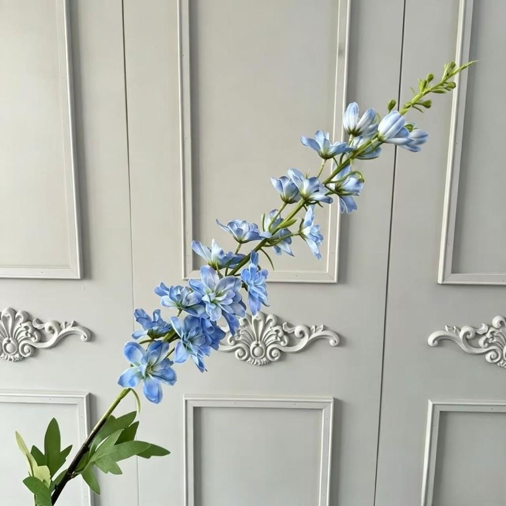 Long Stem Artificial Flowers Branch Silk Decorative Delphinium Branch Hyacinth Style Long Branches Wedding Flowers