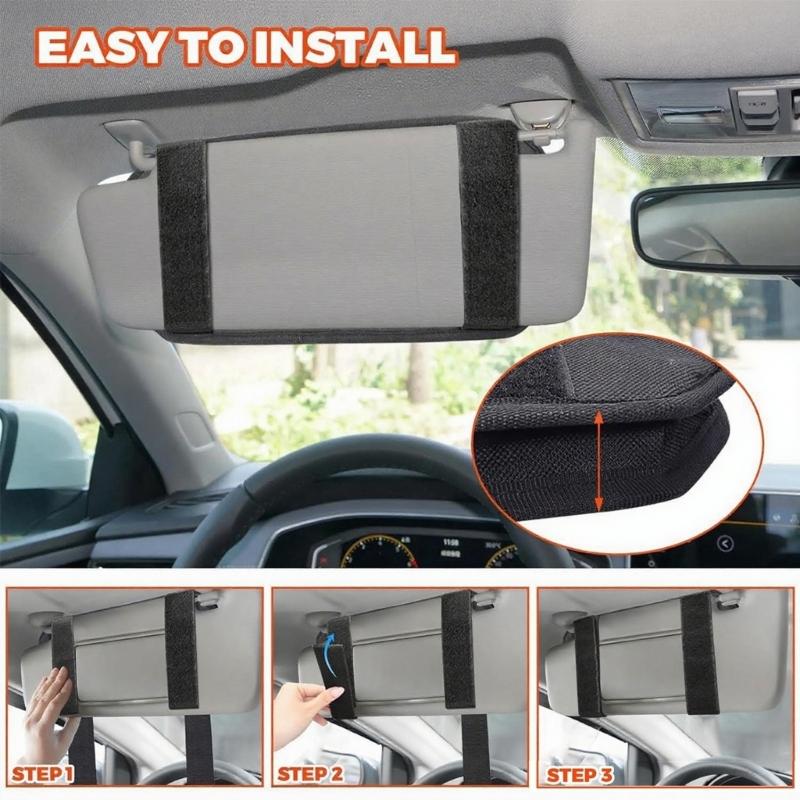 Heavy Type Visors Storage Holder Regulable Hook Straps Tactically Gear Attachment Transparents Pockets Car Accessories
