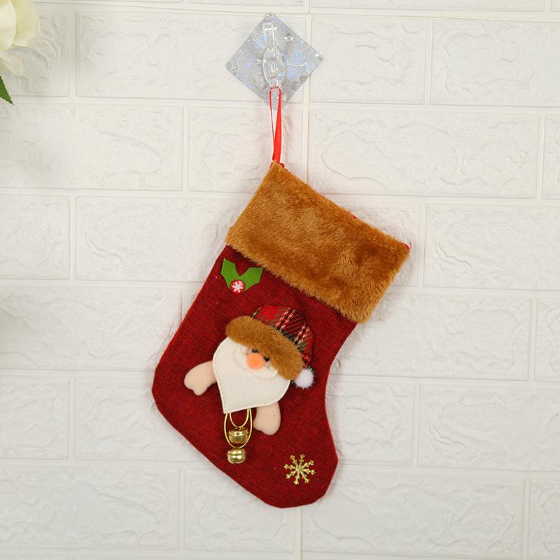 Christmas Ornaments Christmas Tree Ornaments Santa Led Large Luminous Socks Christmas Stocking Gift Bag