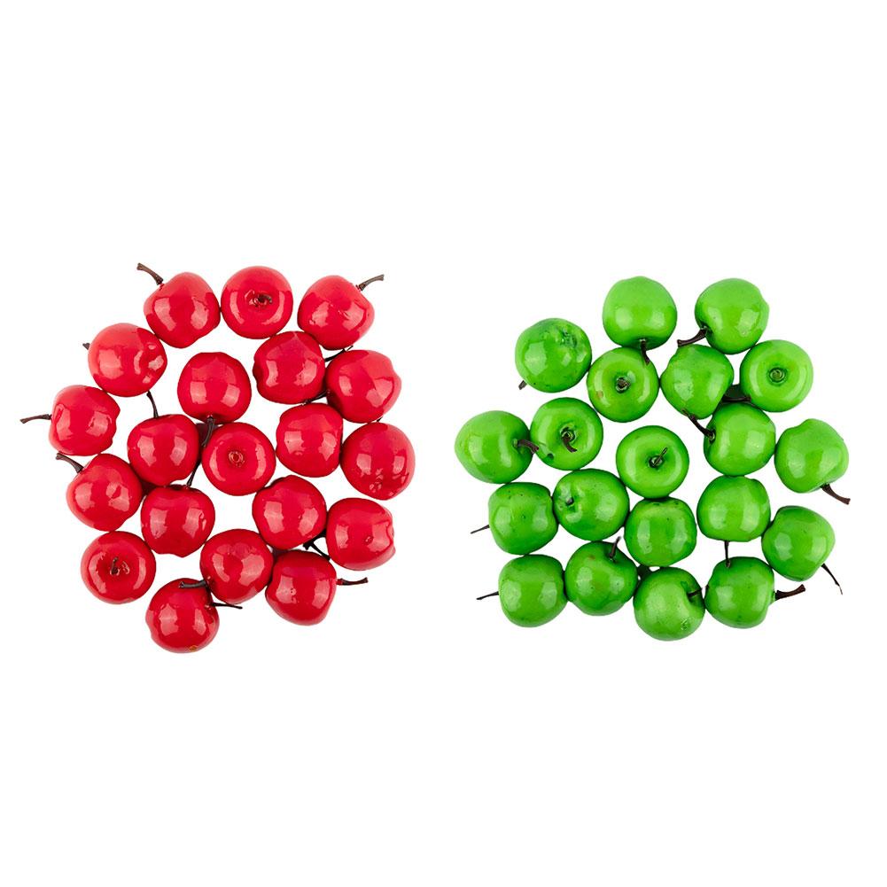 Green Simulation Fruit Plastic Play Toys Props Red Simulation Fruit 3.5cm X 3cm