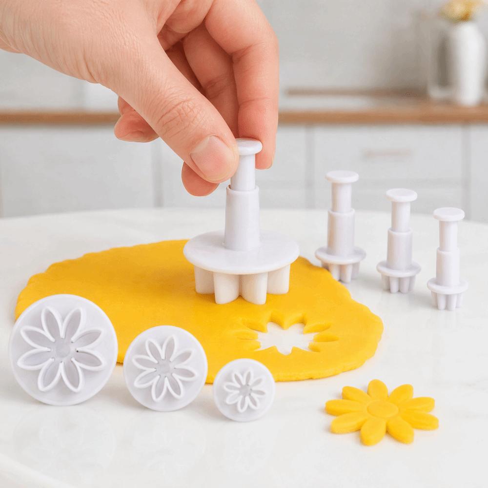 8pcs 8 Petals Shape Fondant Cutter Mold PP Biscuit Cutter Mold Cake Decorating Mold  Summer Baking