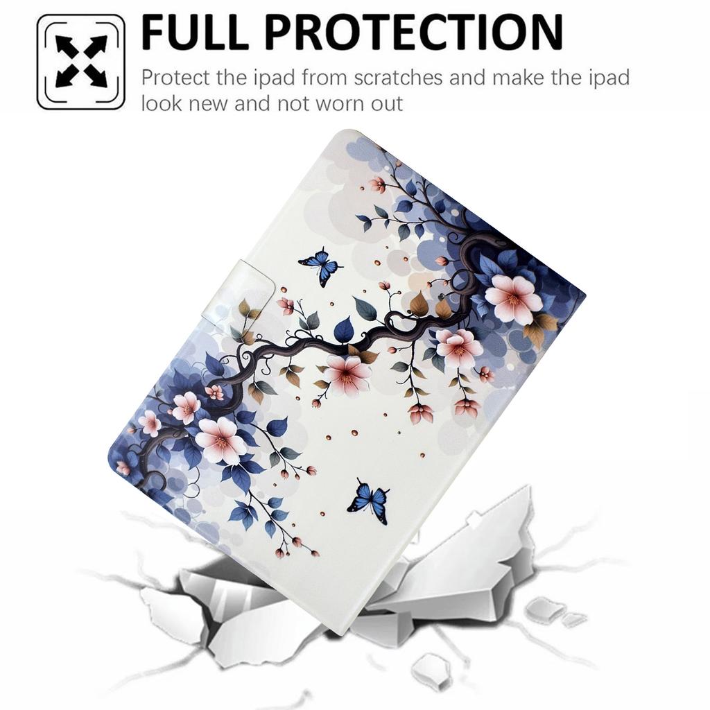 Für Lenovo Tab M11/Xiaoxin Pad 11 2024 Ständerhülle Musterdruck Tablet Lederhülle mit Auto Wake/Sleep