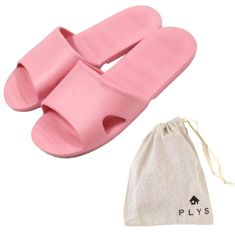 Oka PLYS Lille TOUR Travel Sandals Pink Foot size: up to approx. 24cm (with storage pouch, lightweight, compact, waterproof)