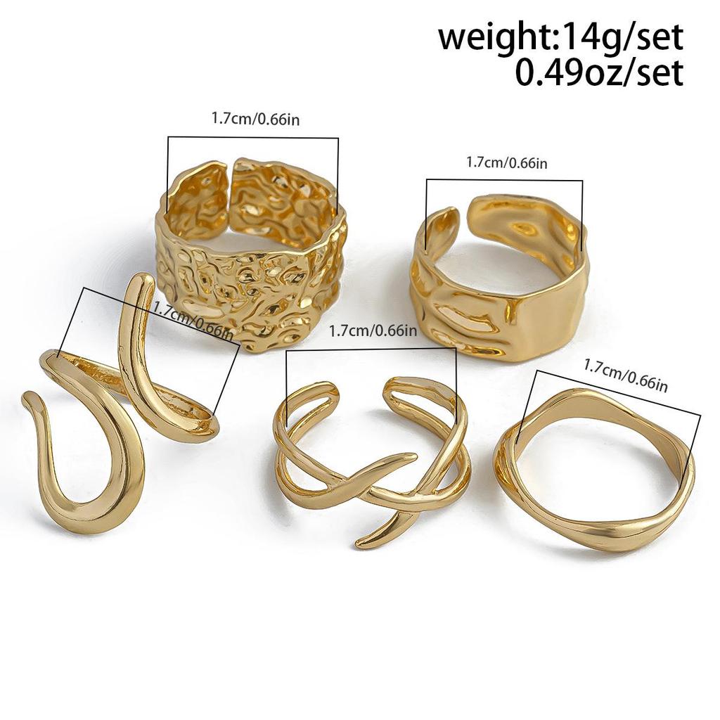 Retro Punk Exaggerated Open Finger Rings for Women Men Geometric Gold Silver Color Knuckle Joint Ring Set 2025 New Jewelry Accessories