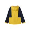 Adidas Spliced Design Logo Print Windbreaker Hoodie Jacket Men Outerwear Yellow GN7560