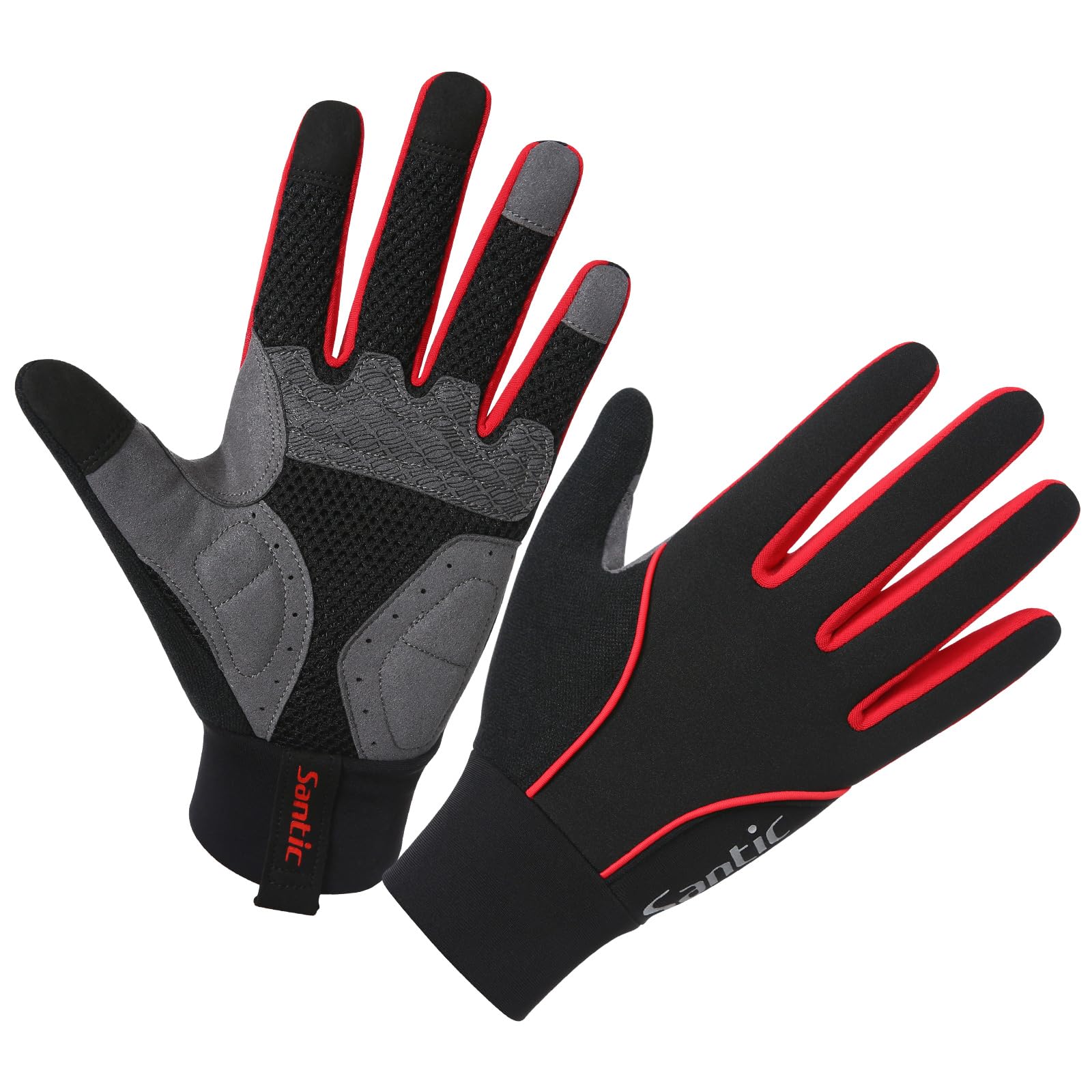 

Santic Cycling Cycling Gloves for Road Outdoor Cold Weather Touchscreen Shock Unisex Size Gloves, Autumn/Winter Bikes, Cycling, Protection,