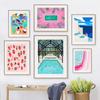 Tropical Morocco Beach Swim Pool Santorini Abstract Art Canvas Painting Posters and Prints Wall Pictures for Living Room Decor No Frame
