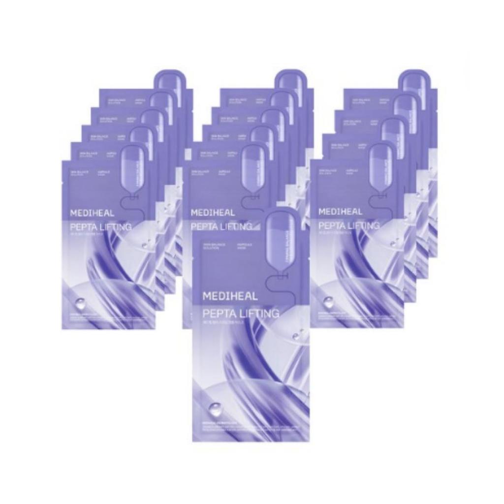 Mediheal Pepta Lifting Ampoule Mask — 20 ml × 15 Sheets (1 Box)