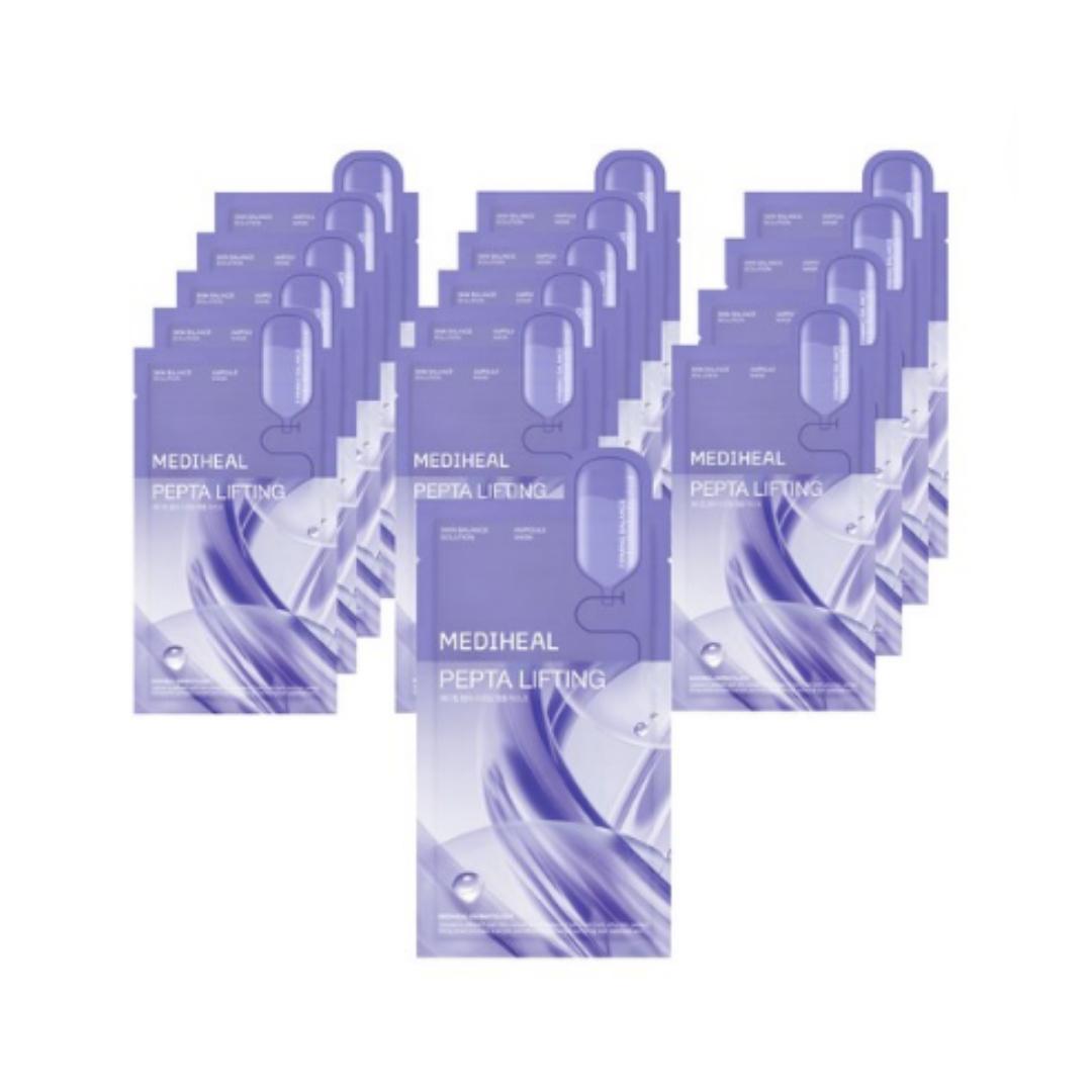 

Mediheal Pepta Lifting Ampoule Mask — 20 мл × 15 листов (1 коробка)