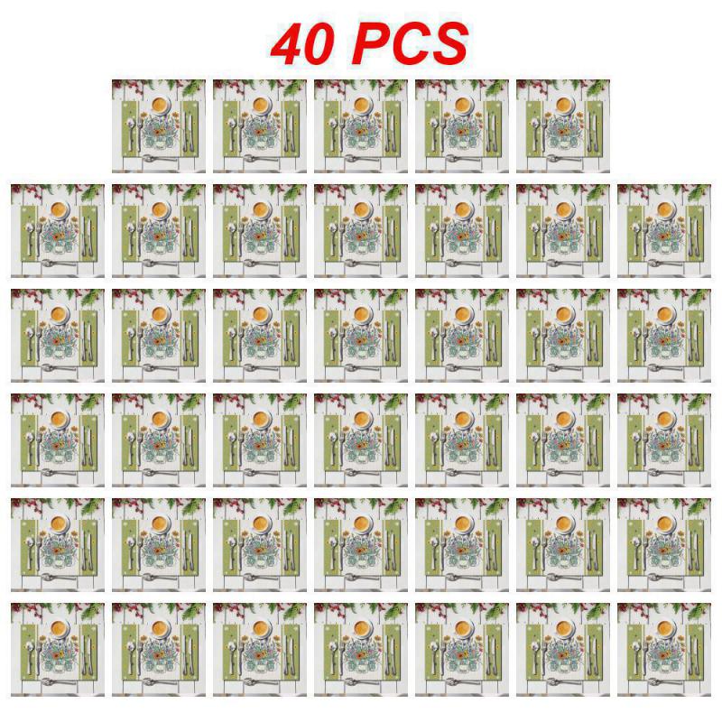 10~50PCS Printed Placemat Wear-resistant And Scratch-resistant Durable Cozy Kitchen Decoration Insulated Placemat Clear Pattern