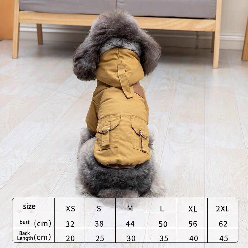Vestiti invernali per cani, cucciolo, cappotto per cani, giacca per cani di piccola e media taglia, caldo, con cappuccio, per chihuahua e yorkshire, abbigliamento per animali domestici