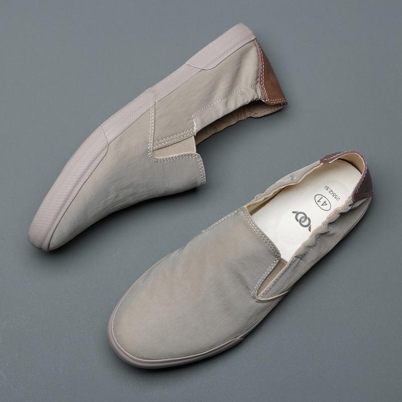 2021 Ins Fashion Shoes Men Loafers Canvas Shoes Men Casual Shoes Flat Slip On Male Footwear