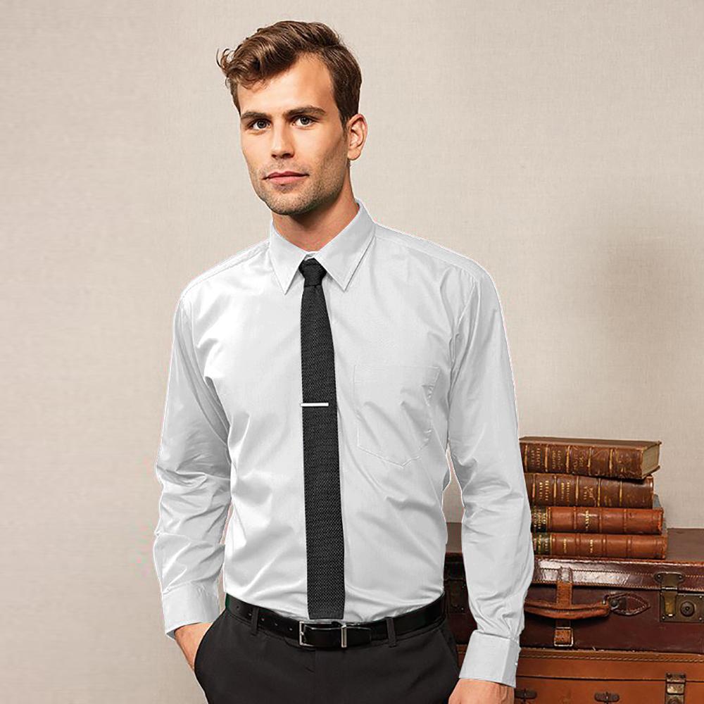 Premier Mens Premier Poplin Long-Sleeved Formal Shirt