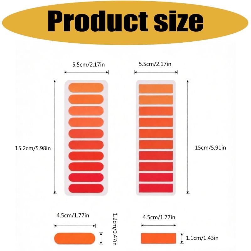 Translucent Stick Tabs with Writable Selves-Adhesive Surfaces, Multicolor Gradient Page Markers for Note, Tasks, and Document Organization