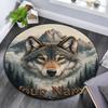 Custom Name,Wild Predator Wilderness Pattern Round rug,Carpet Rug for Living Room Bedroom Playroom ,Non-slip Floor Mat,Holiday Gifts and Birthday Gift