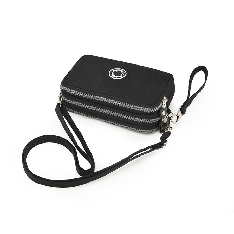 Fashion Ladies Crossbody Bag Large Capacity Single Shoulder Bag with Three Zippers Phone and Loose Change Storage Bag