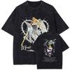 DEATH NOTE MisaMisa Manga Tshirt For Men Women Clothing Vintage Washed Oversized T Shirt Pure Cotton Short Sleeve Casual Tees