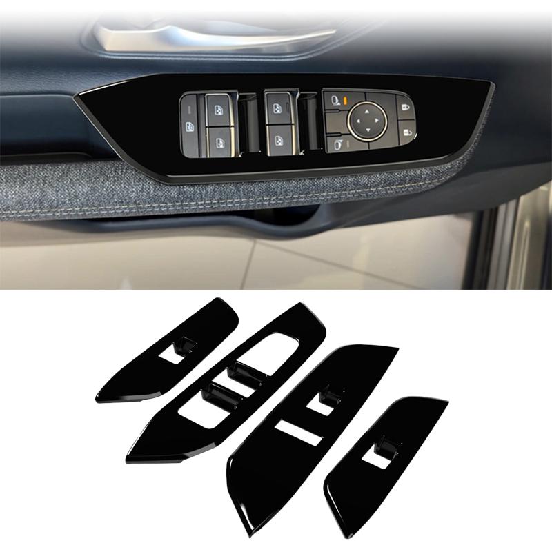 LHD For Nissan Kicks 2025 2026 ABS Carbon Fibre Car Window Switch Switch Button Window Switch Panel Cover Trim Accessories