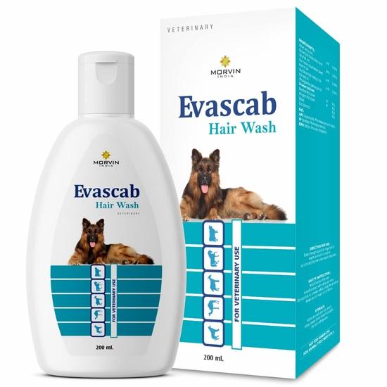 Morvin India Evascab Dog Shampoo/Hair Wash with Fruity Scent, Moisturizing, Conditioning, Itching & Dryness - Chemical Free (200ml, Pack of 3)