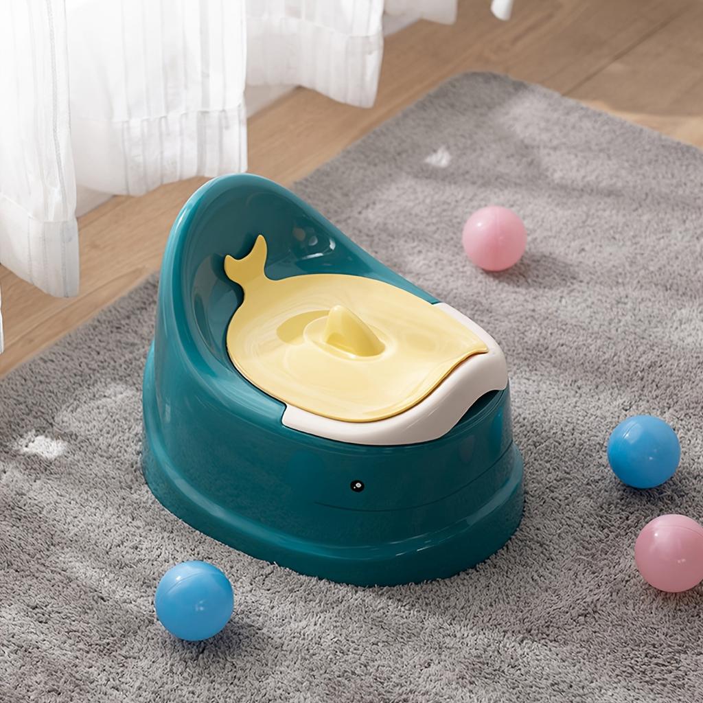 [Whale Potty] Large Plastic Whale-Themed Potty Chair for Kids | Reusable Training Toilet, Autonomous Bowel Control, Mixed Color, for Boys & Girls